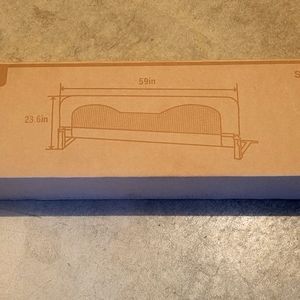 Totcraft Toddler Bed Rails, White, 59" x 23.5": Extra long and tall. Open Box